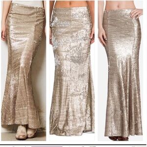 Anthropologie Line & Dot sequin mermaid maxi! Small